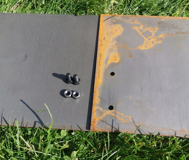 Græskant | Jern 1,25 mm | H: 25 cm, L: 120 cm med huller