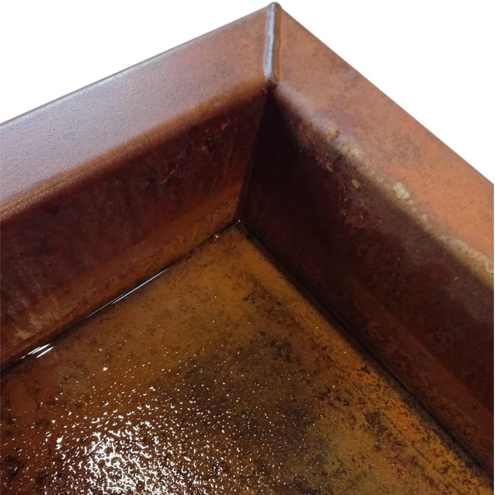 Firkantet spejlbassin med kant - 128 x 68 x 10 cm