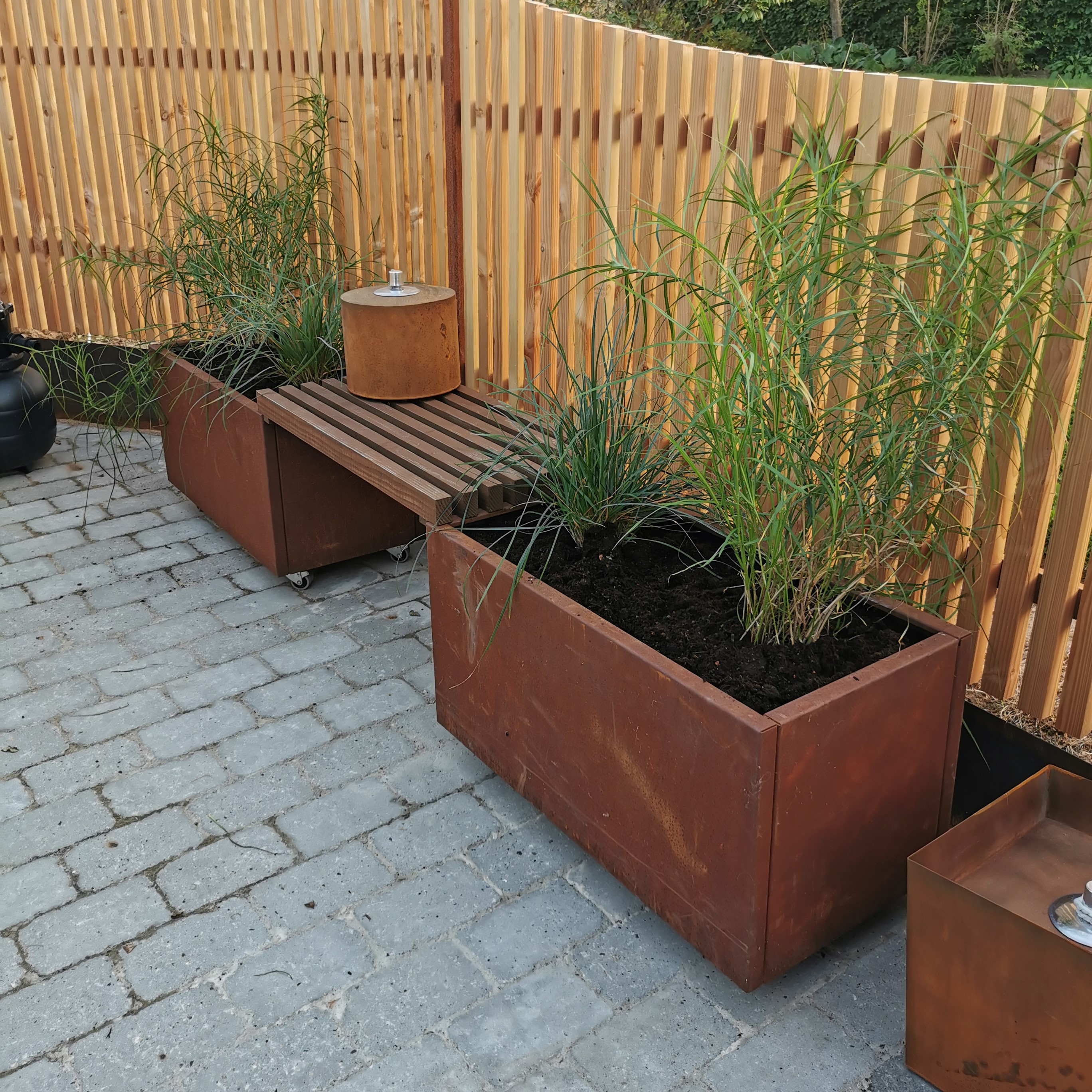 Plantekasse i cortenstål | 80 x 40 x 40 cm