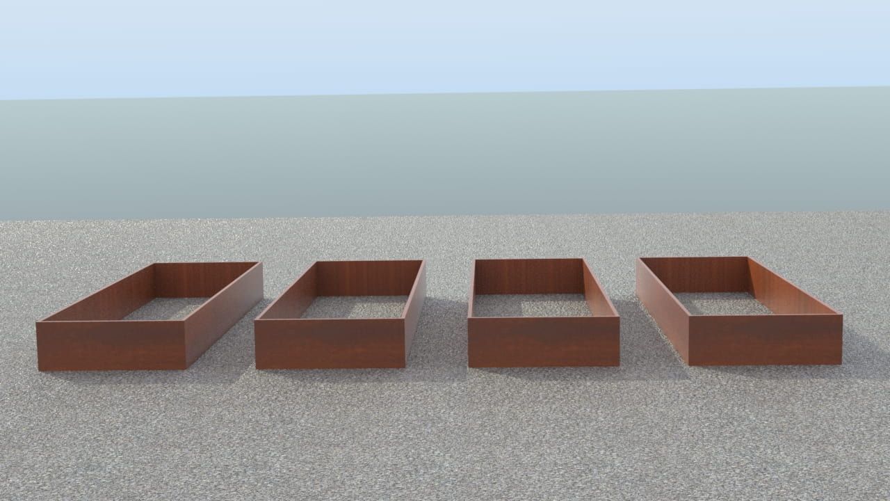 Køkkenhaven | Jern | L348 x B120 x H25 cm