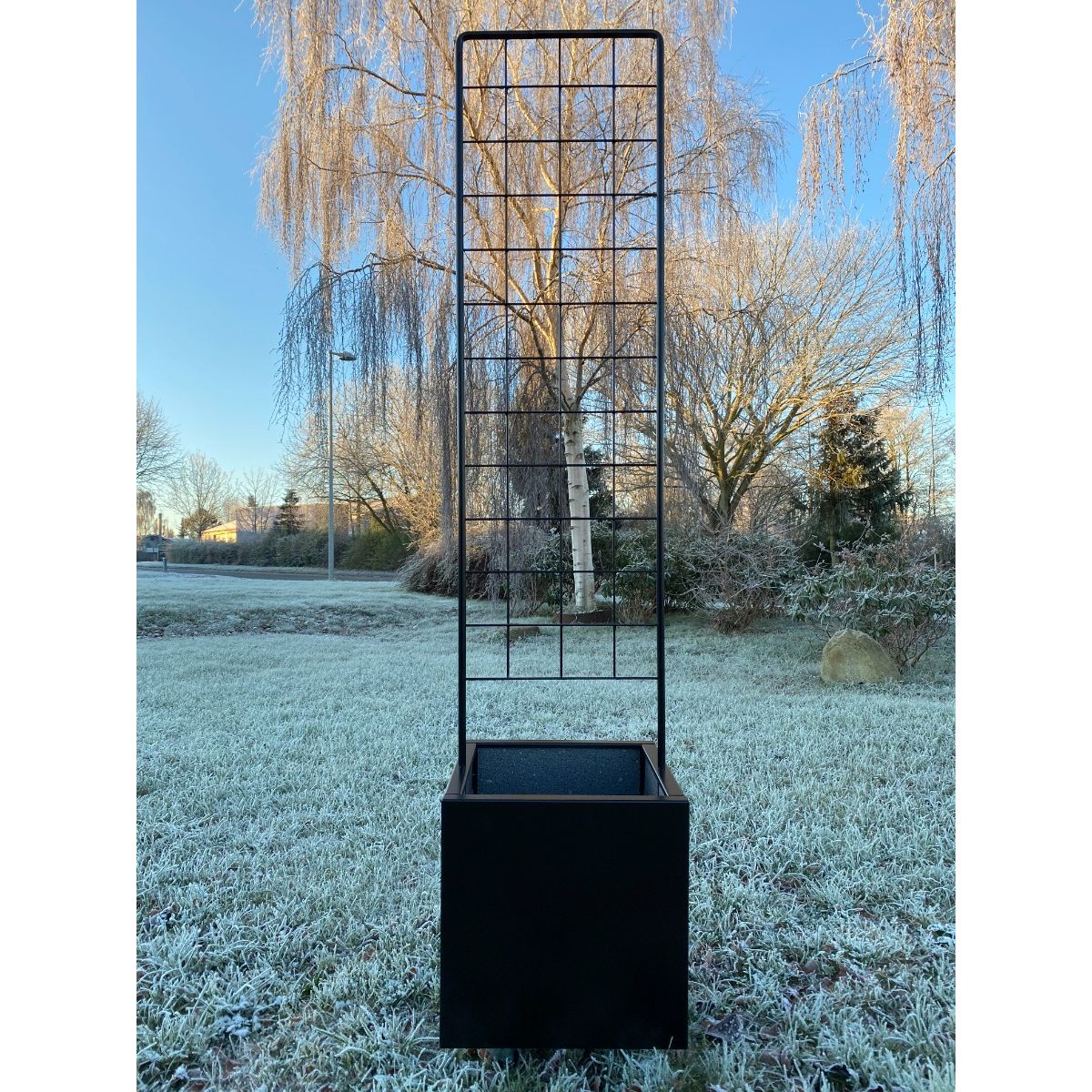 Sort plantekasse m/ espalier - 40 x 40 x 40 cm