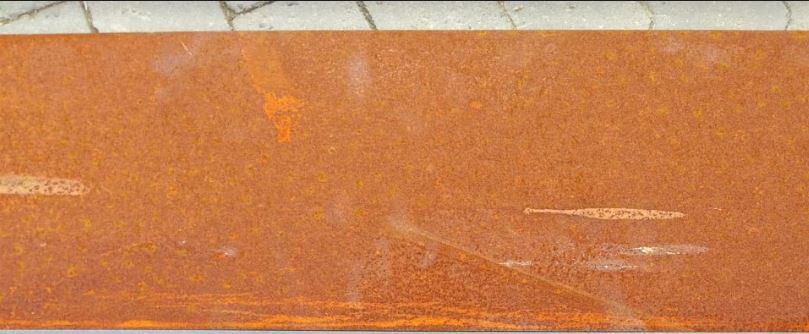 Græskant | Cortenstål 2 mm | H: 25, L: 120 med huller