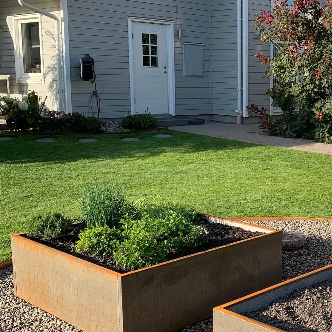 Højbed i cortenstål | B80 H40 | L40 cm