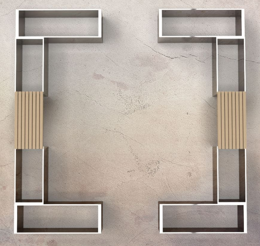 Urtehaven - Galvaniseret - "den lille gårdhave"-Uden bund