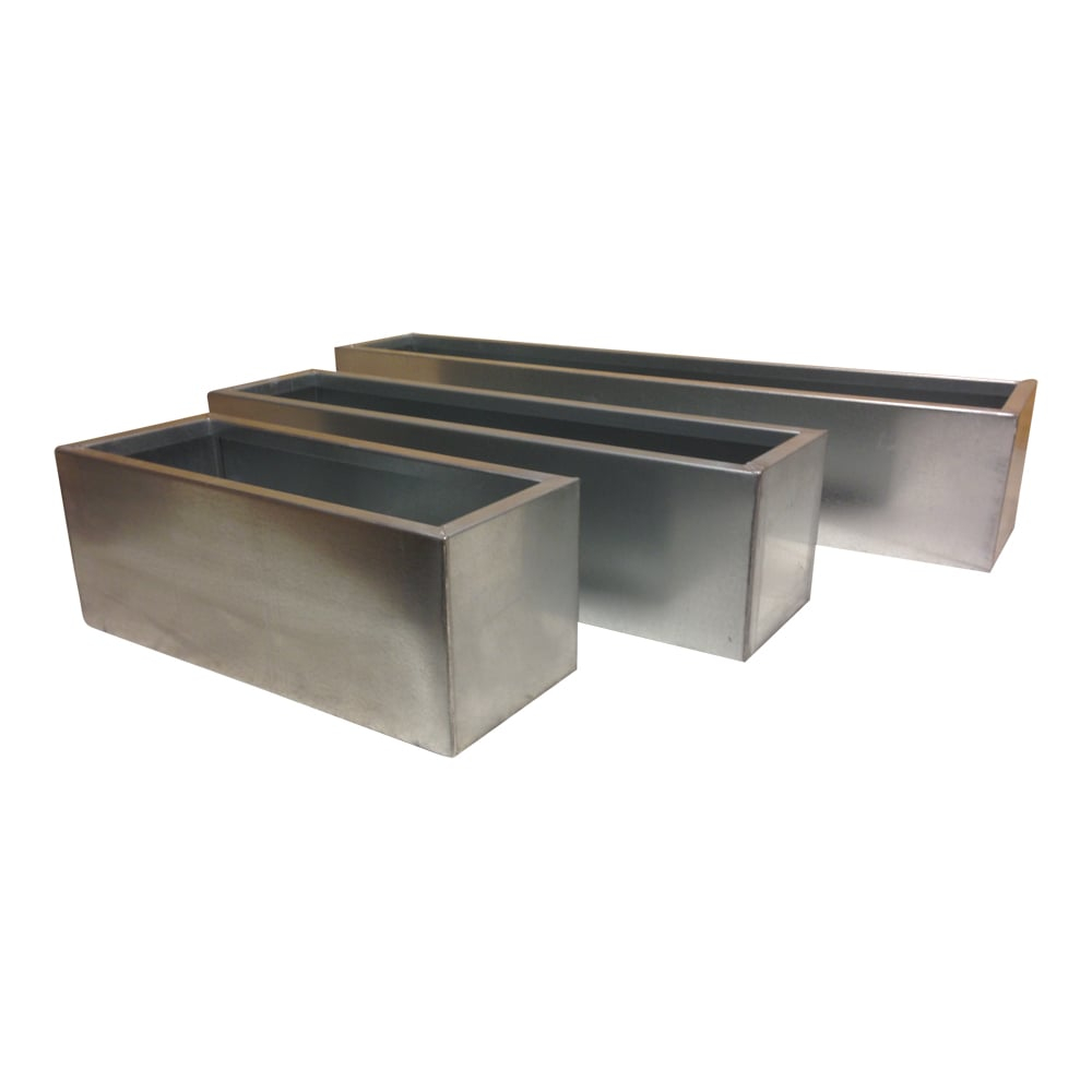 Altankasse - zink 15,5 x 15,5 x Længde