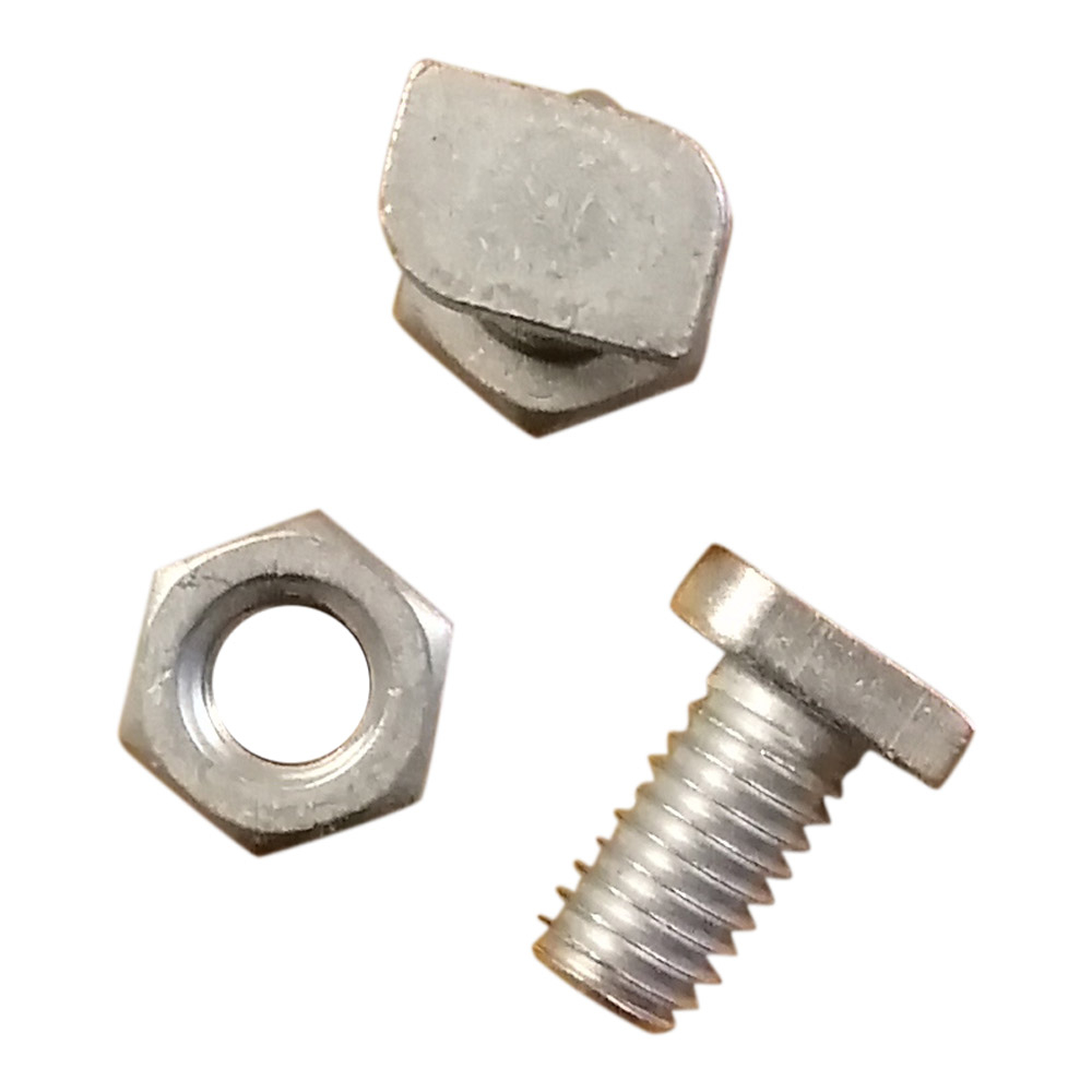 Monteringsbolt og møtrik i aluminium  