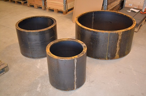Cylinder formet plantekummer i corten - Ø60 x H60 cm