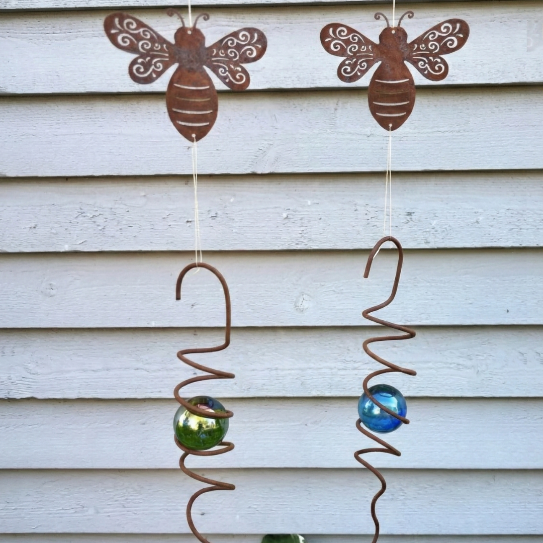 Vindspiral med humlebi | Med glaskugle