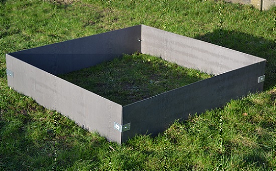 Græskant | Jern 1,25 mm | H: 25 cm, L: 120 cm med huller