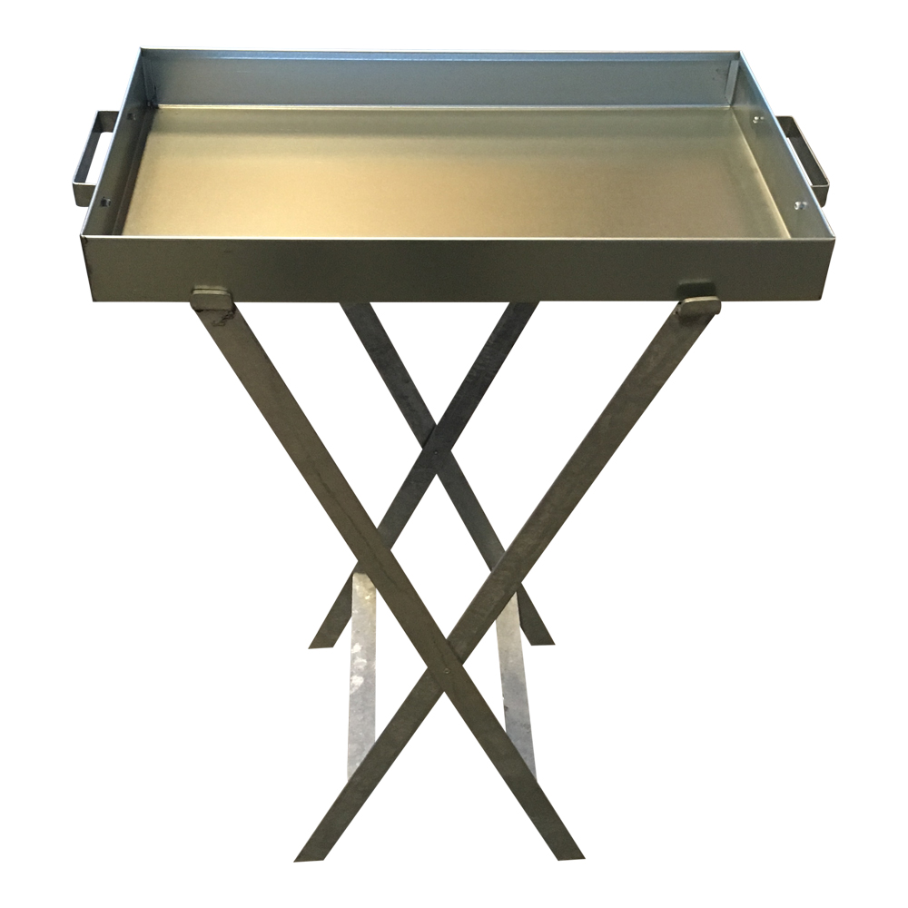 Bakkebord - varmgalvaniseret - med håndtag