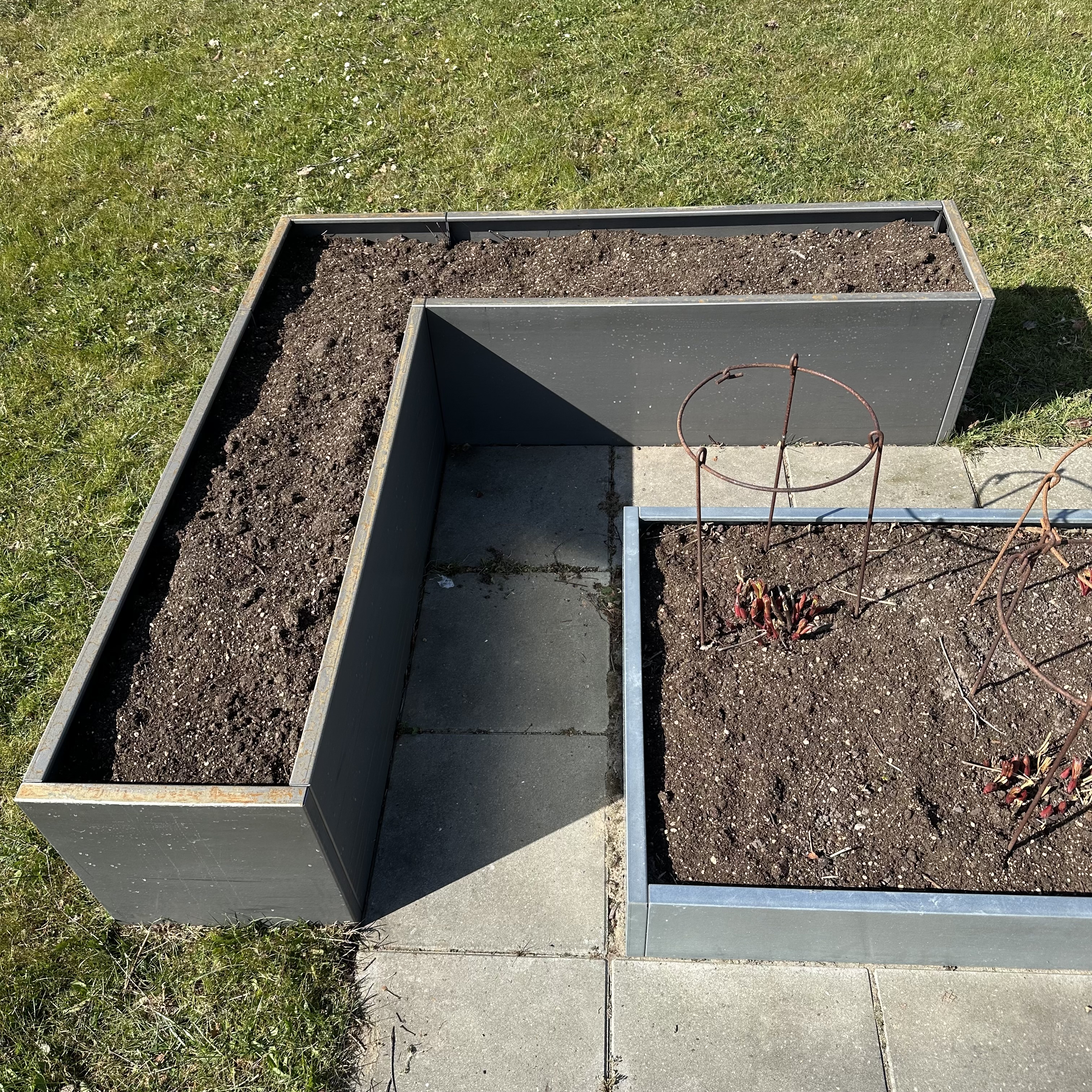 Hjørne højbed i corten | B40 H40 | Flere længder