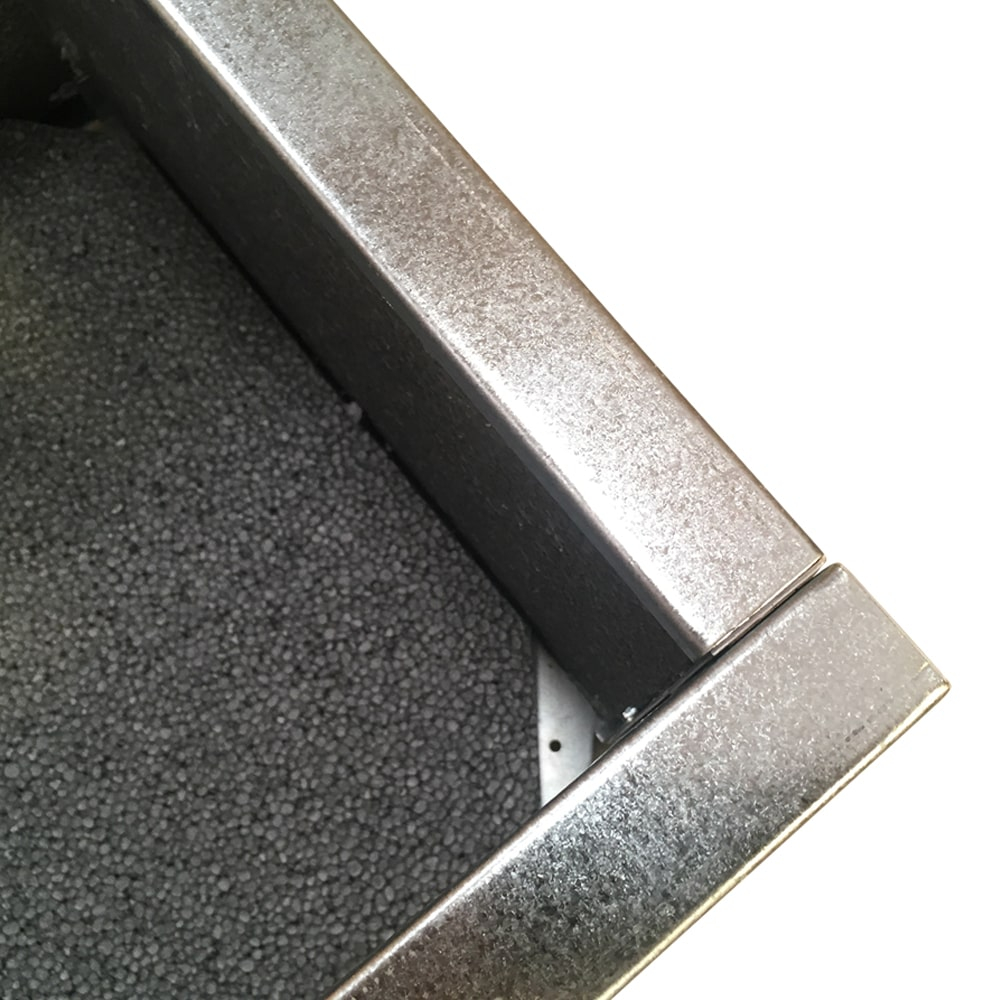 Plantekasse i galvaniseret stål | 120 x 40 x 25