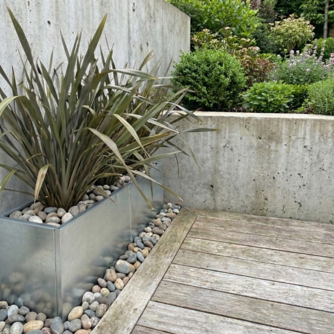 Lang plantekasse i galva | B40 H40