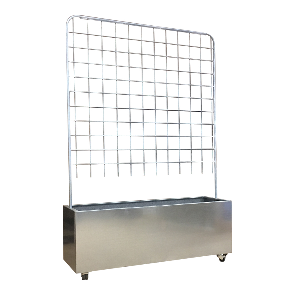 Plantekasse galva m/espalier 120 x 40 x 40 cm