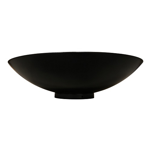 Spejlbassin i sort lak påsvejst fod - Ø80 