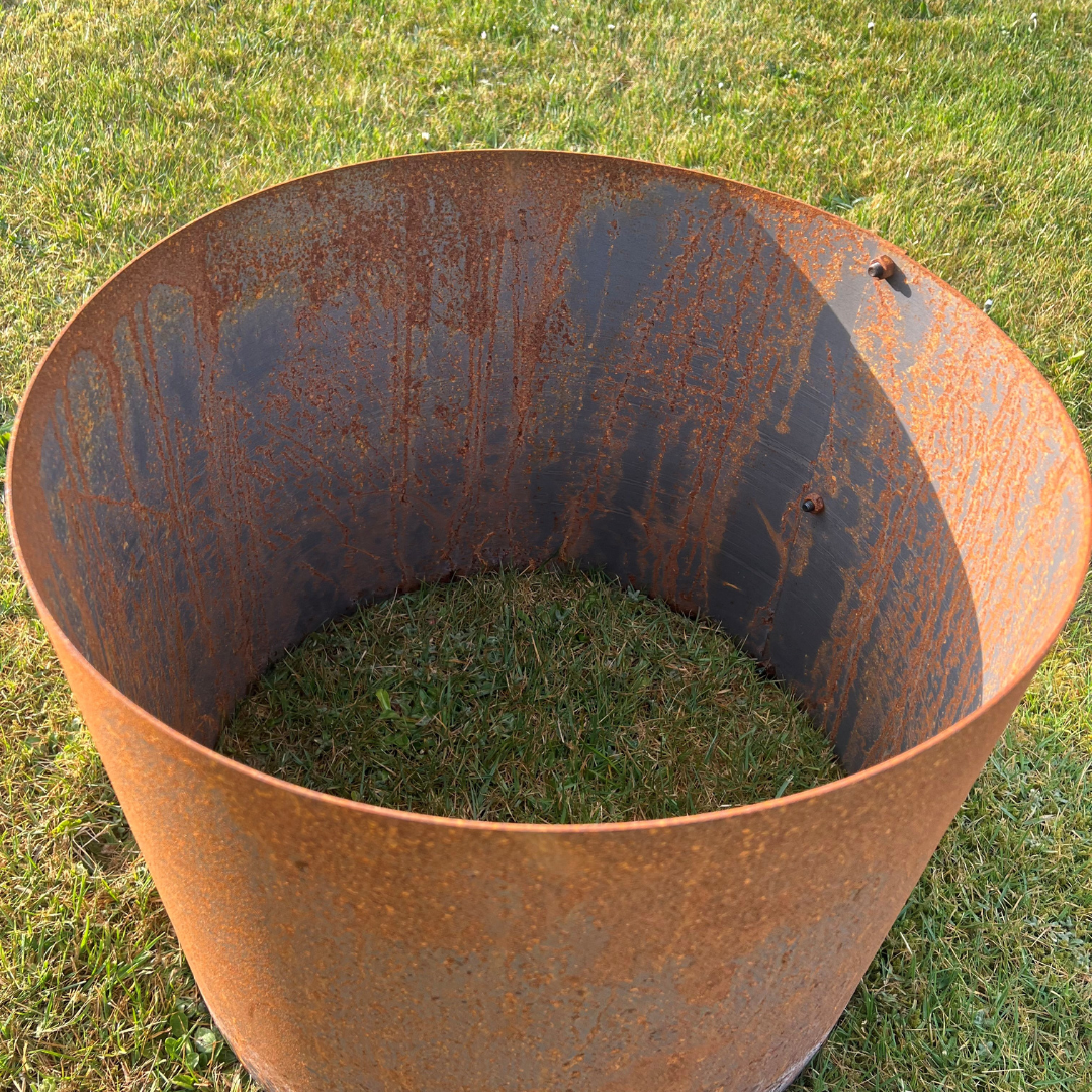 Rundt højbed Ø50, 40 cm høj | 2 mm cortenstål | Åben