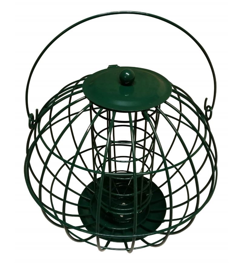 Beskyttet foderautomat til mejsekugler