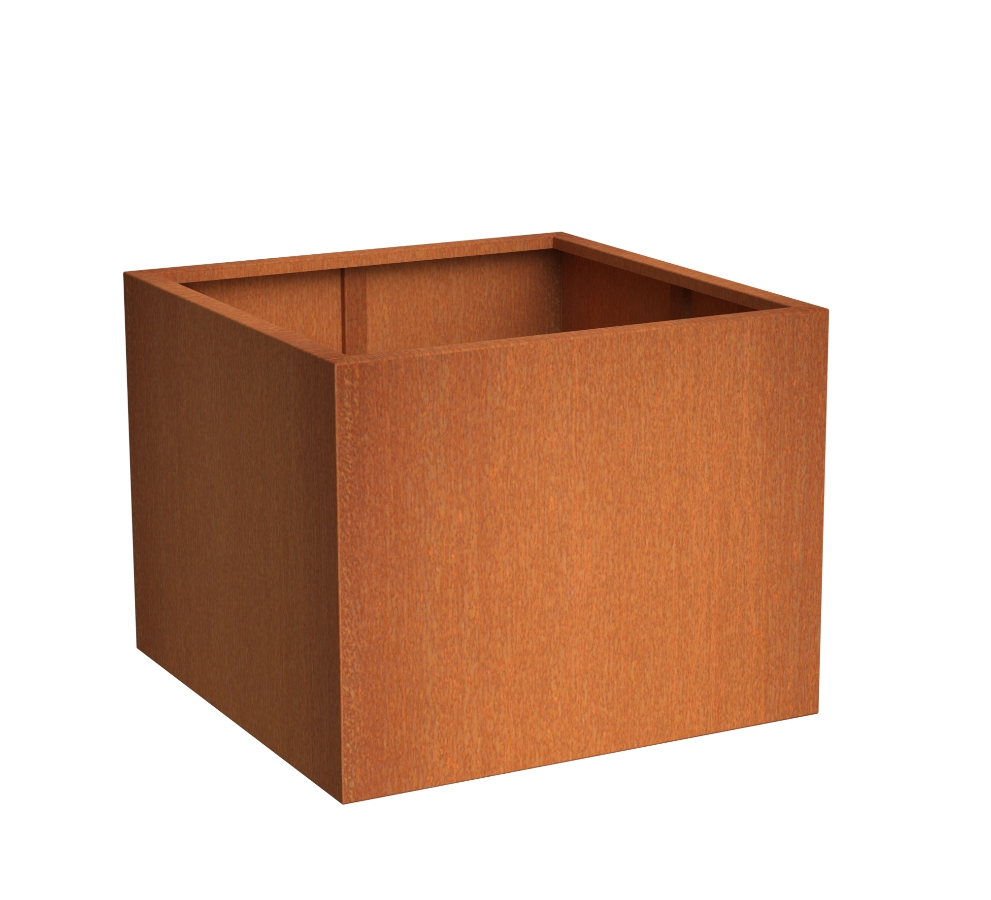 Plantekasse i cortenstål - flere varianter - 40 x 40 x 40 cm