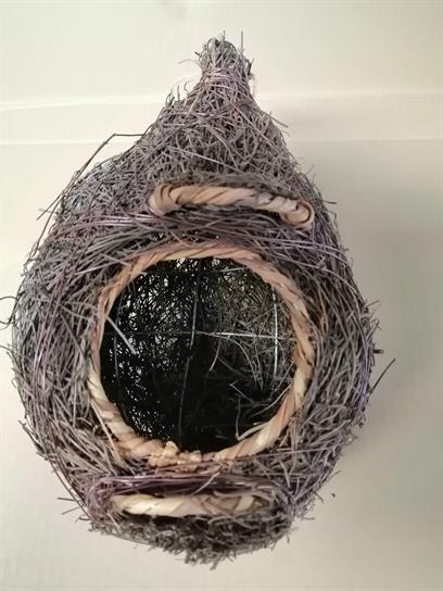 Fuglerede i børstetræ - hulstr. Ø6cm