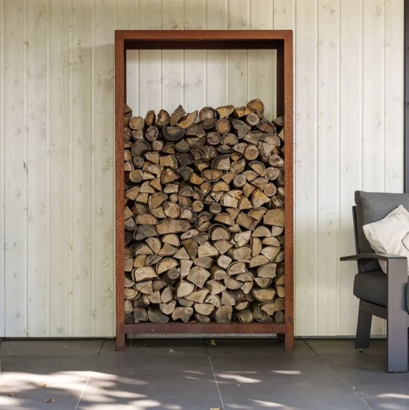 Brændestabel - rumdeler i cortenstål