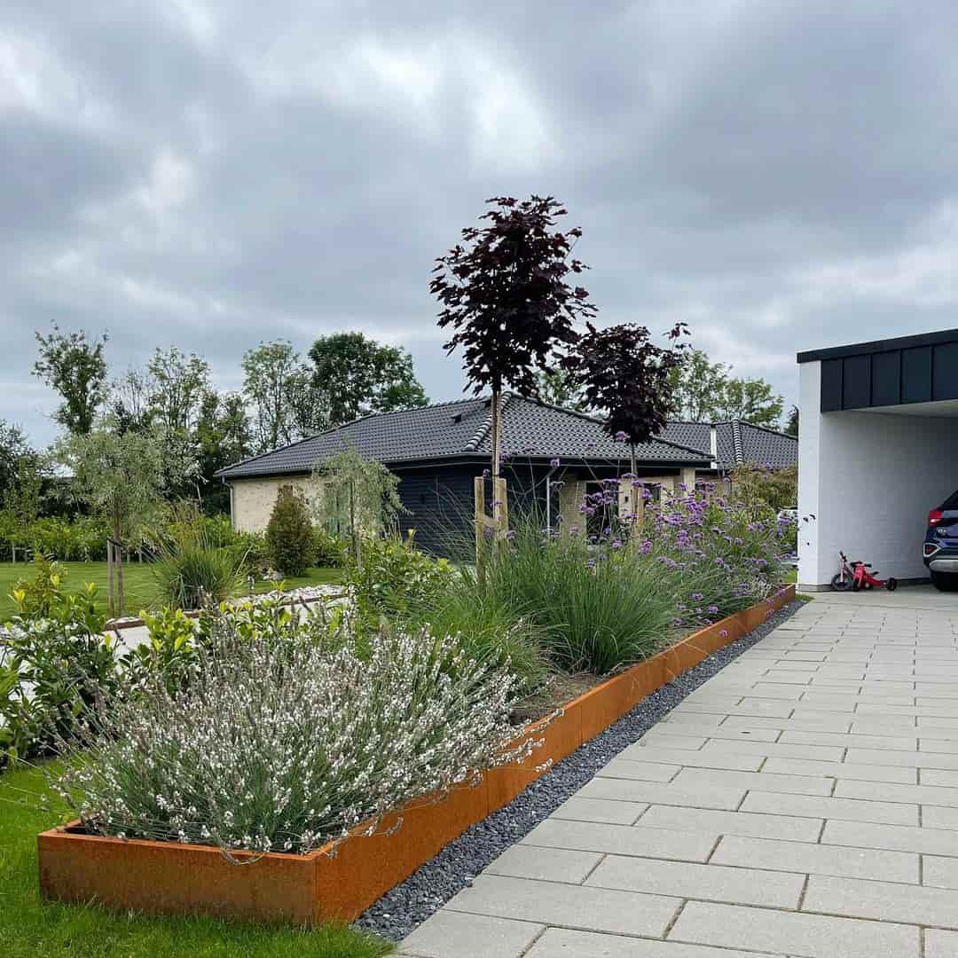 Højbede i jern - rustfarve