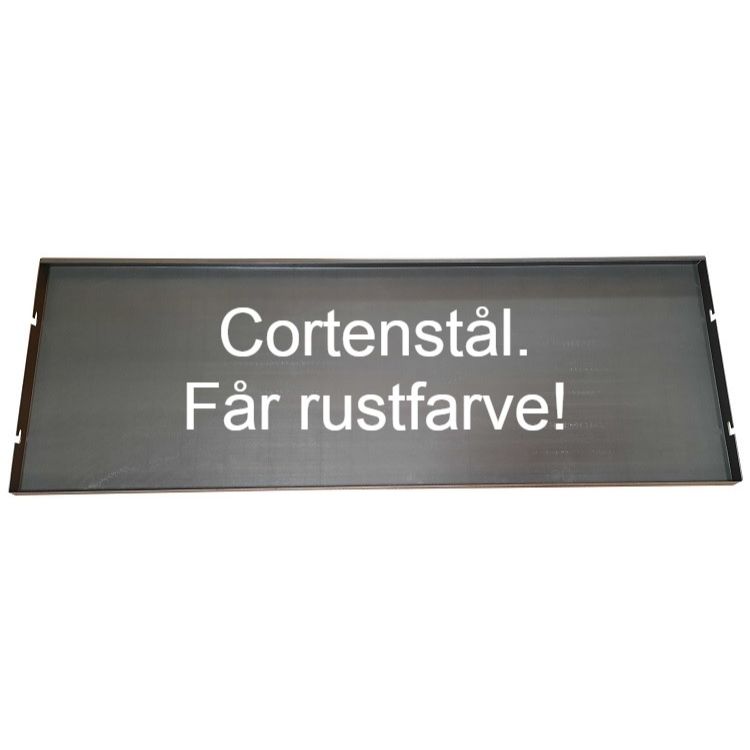 Supplerings B-side corten 40 cm høj, 114 cm lang