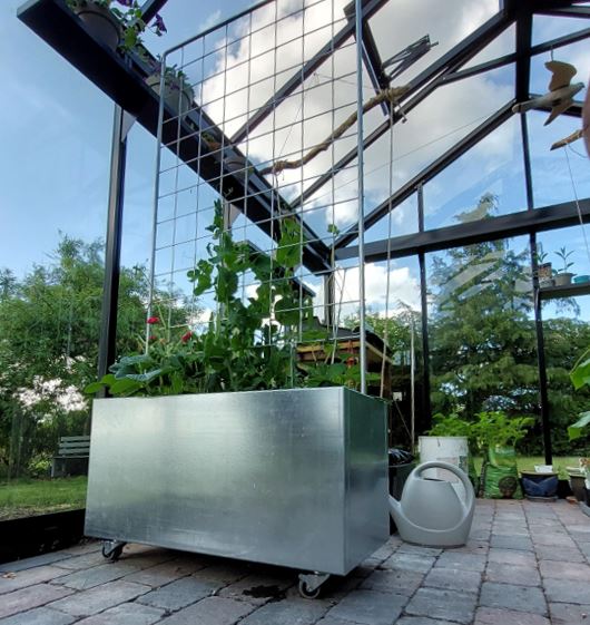 Plantekasse galva m/espalier 80 x 40 x 40 cm