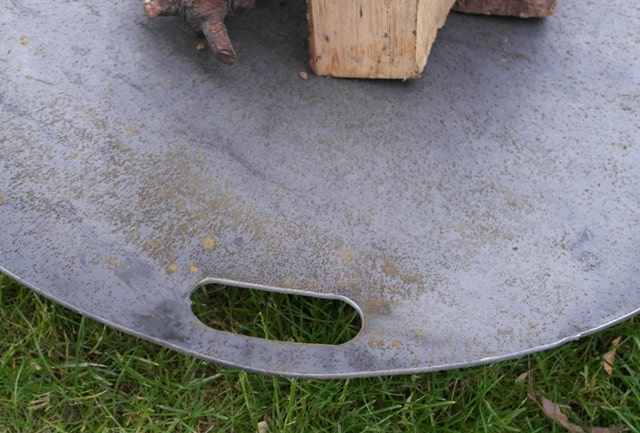 Bålfade med flad kant og håndtag Ø80 eller Ø120