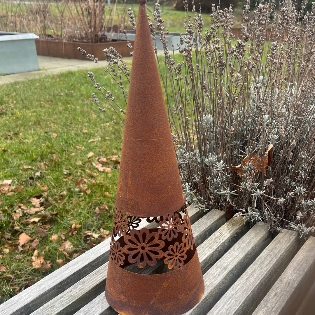 Kegle med blomstermotiv