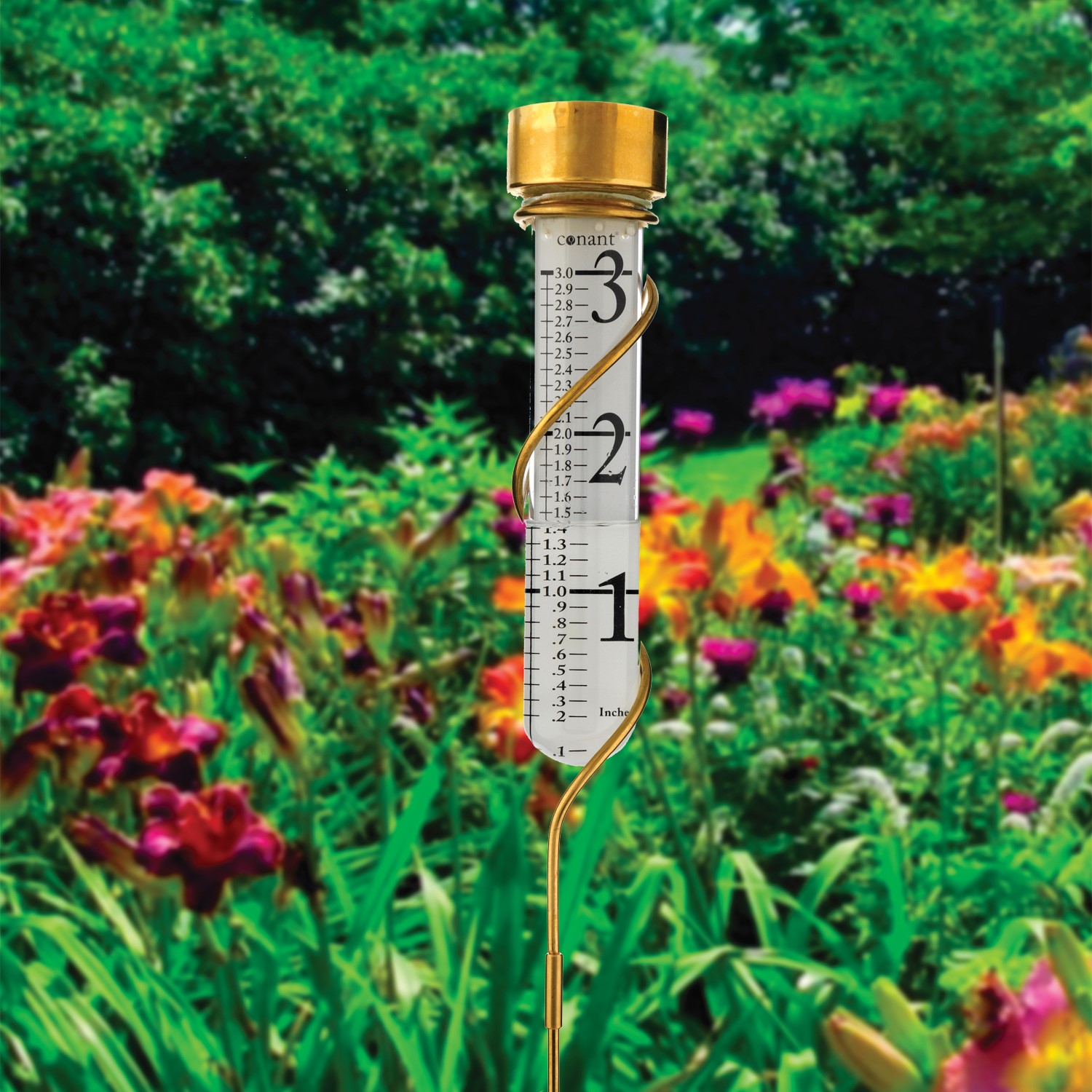 Regnmåler snoet med filter messing