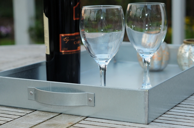 Zinkbakke med håndtag - 53,5 x 31,5 x 5,5 cm