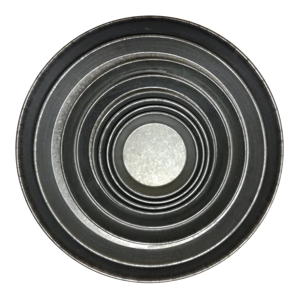 Runde zinkbakker - Mange størrelser-Ø14 H3