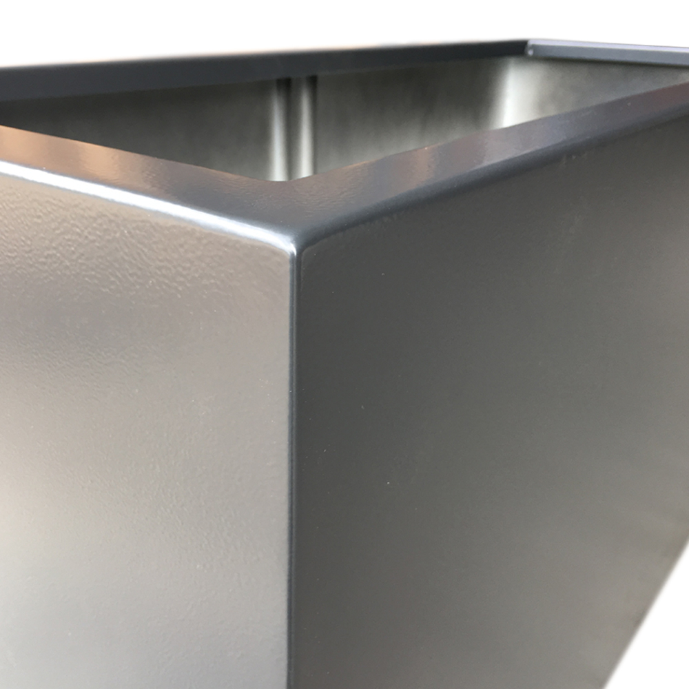 Plantekasse i aluminium - mørk antracit - 40 x 40 x 40 cm