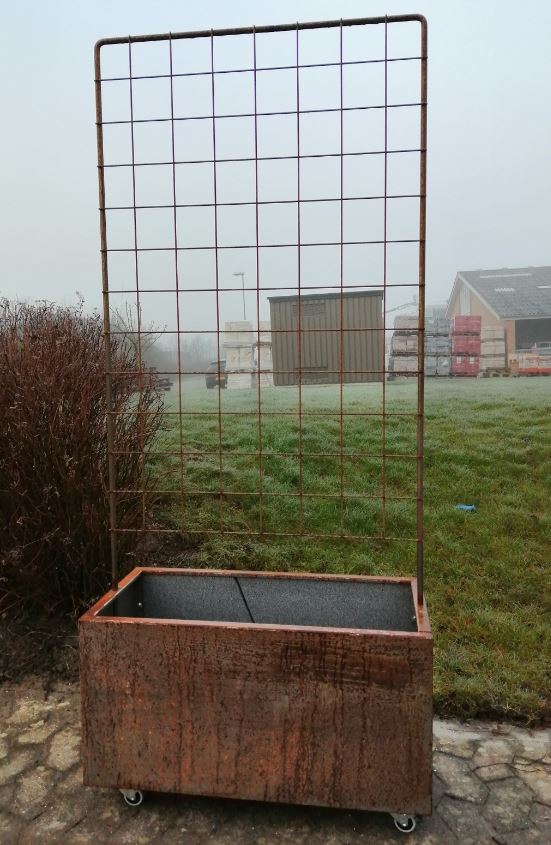 Plantekasse corten m/espalier 80 x 40 x 40 cm