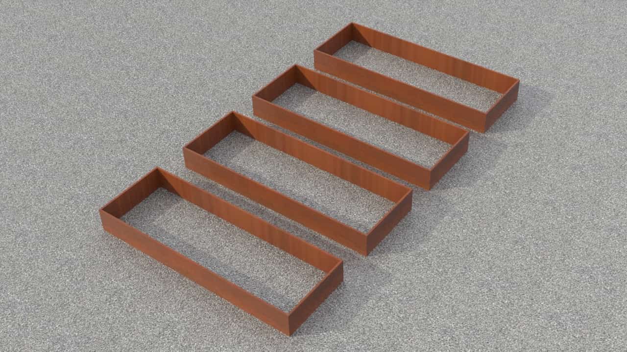 Køkkenhaven | Jern | L348 x B120 x H25 cm