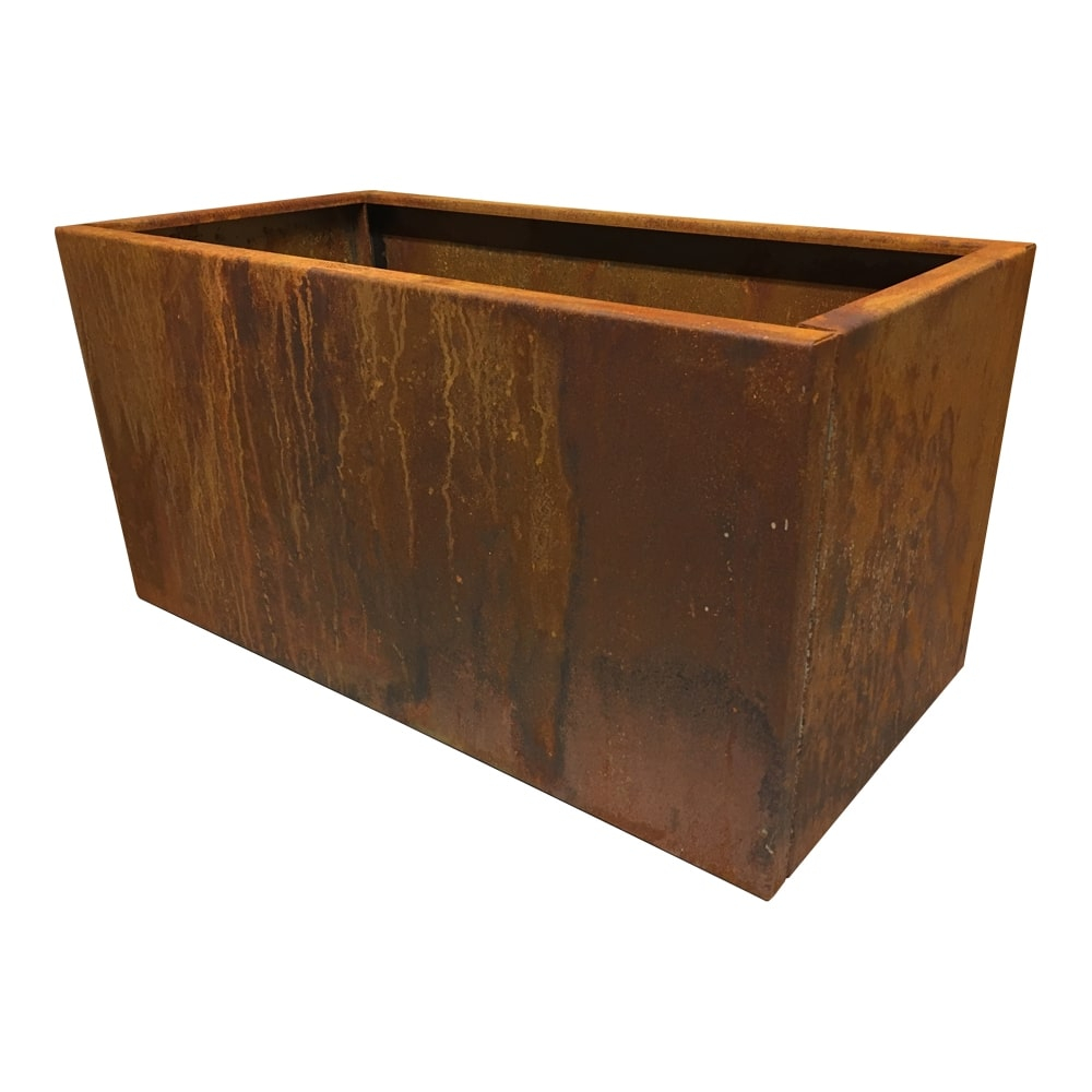 Plantekasse i cortenstål | 80 x 40 x 40 cm