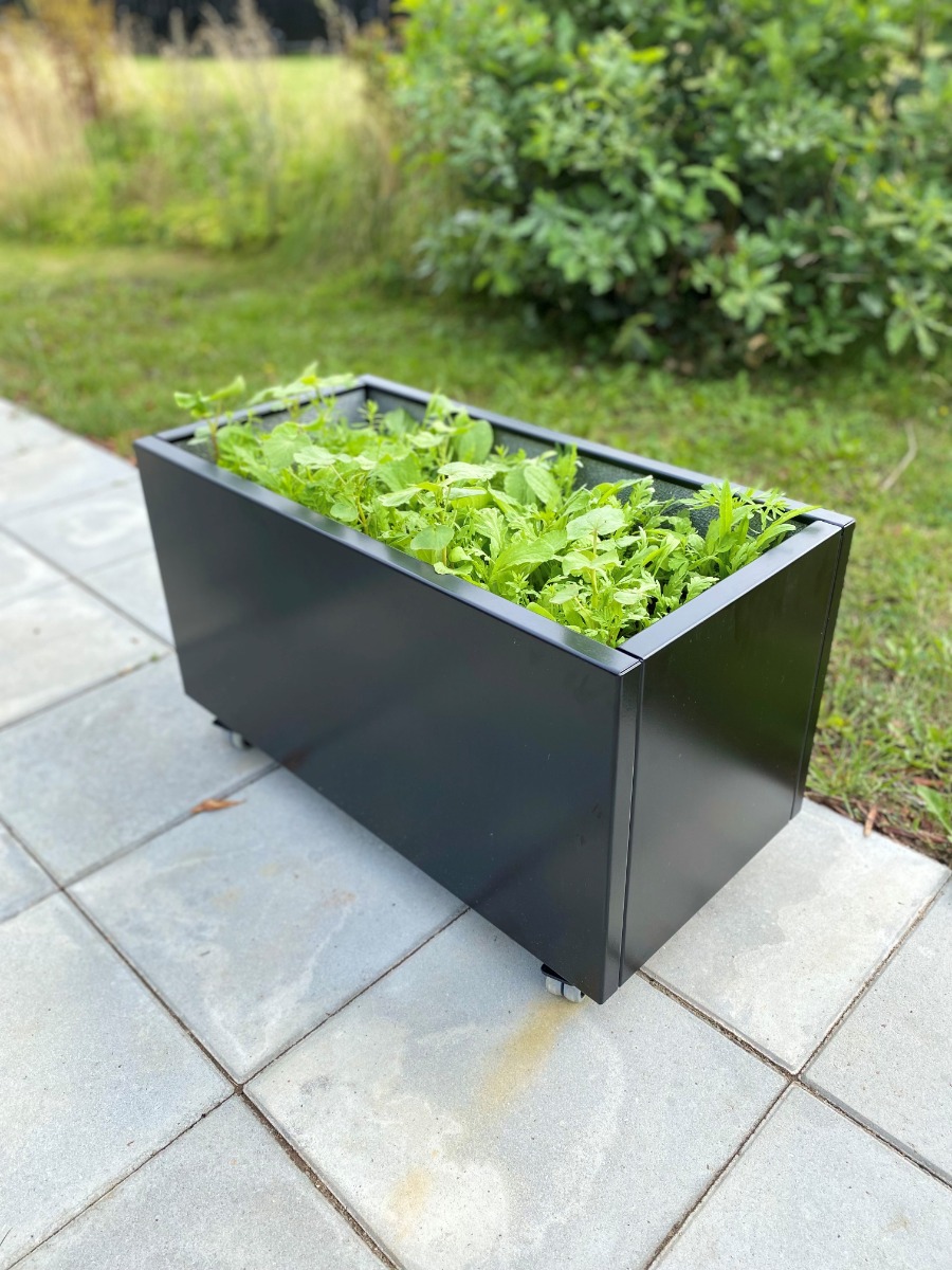 Sort plantekasse | 80 x 40 x 40 cm