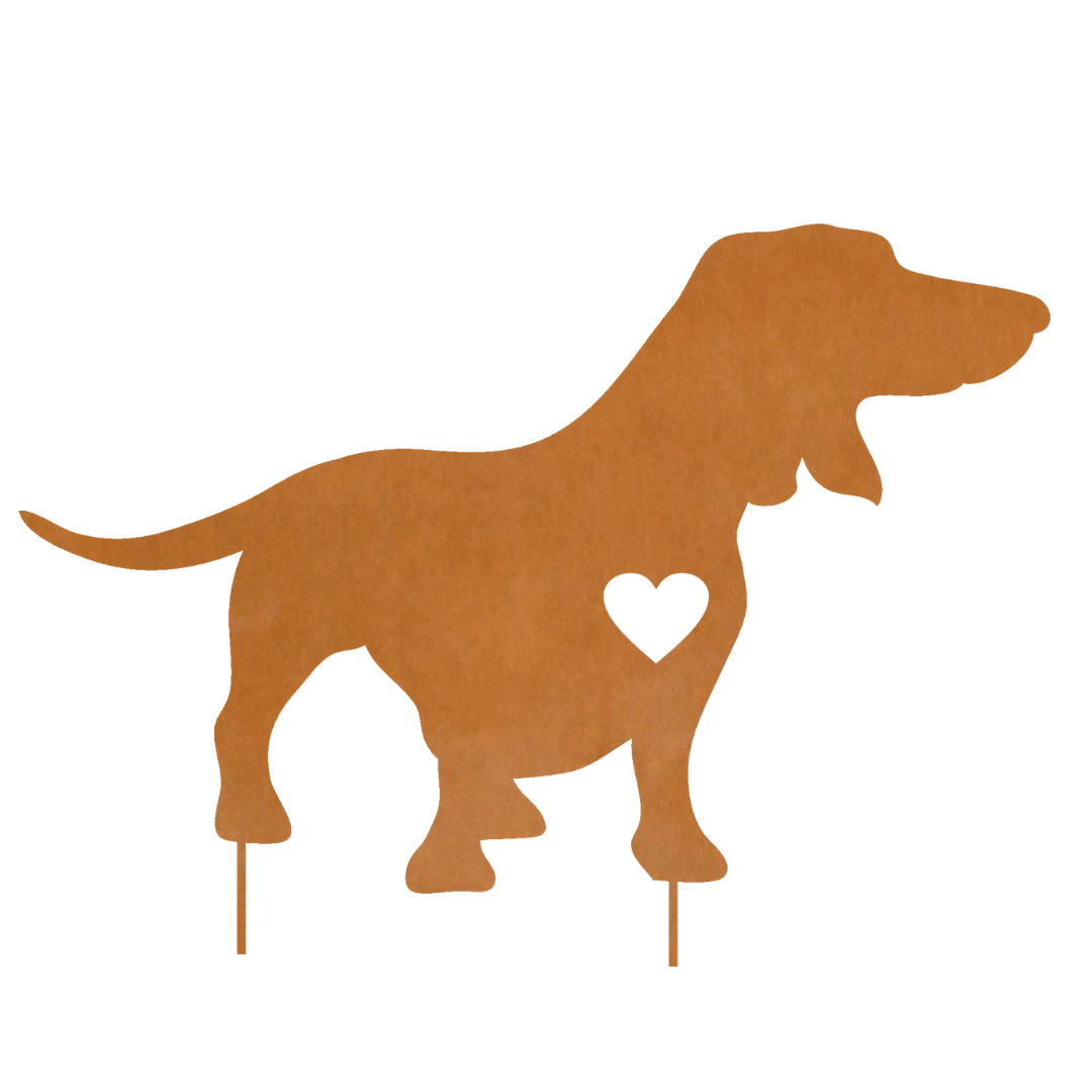 Figur i jern | Gravhund med hjerte