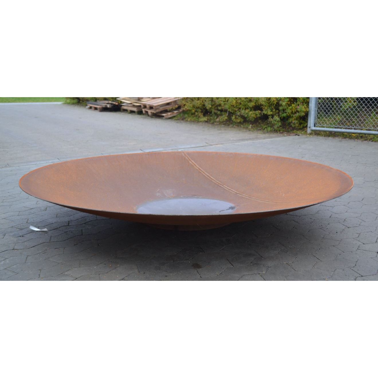 Spejlbassin i corten inkl. fod - Ø200