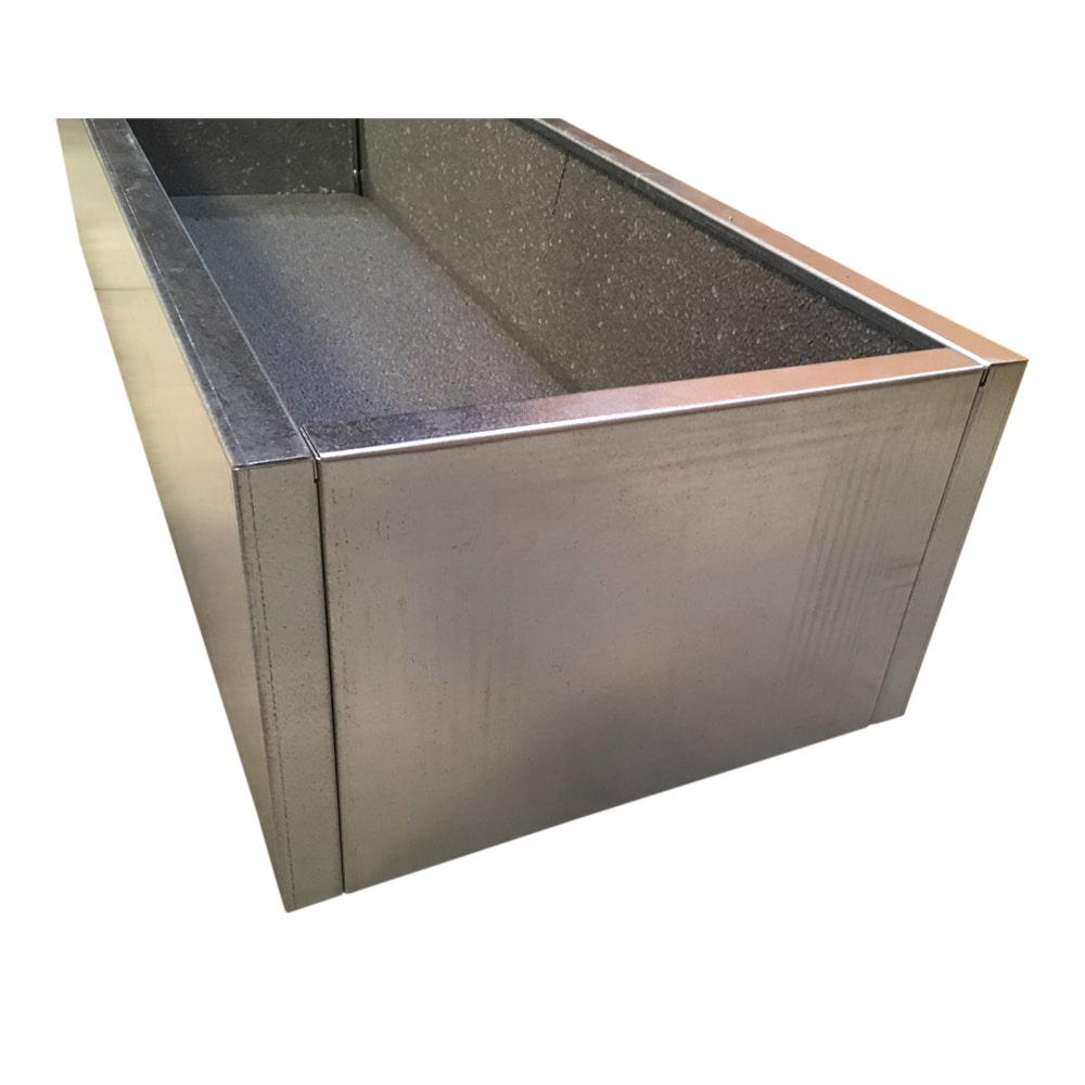 Plantekasse i galvaniseret stål | 80 x 40 x 25