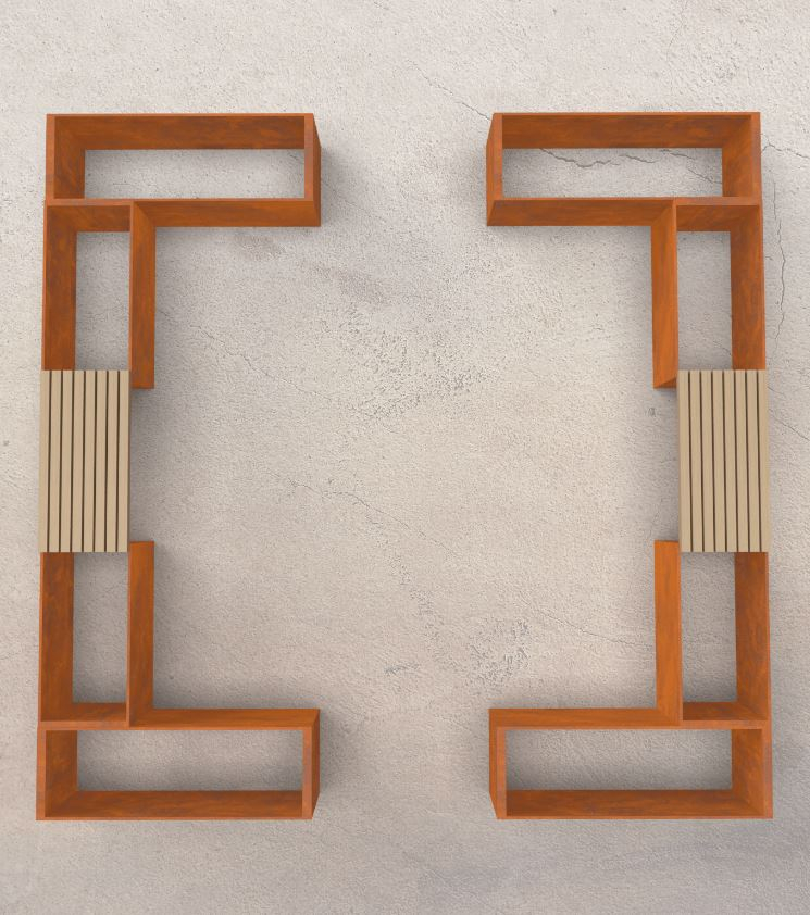 Urtehaven | Cortenstål | "Den lille gårdhave"