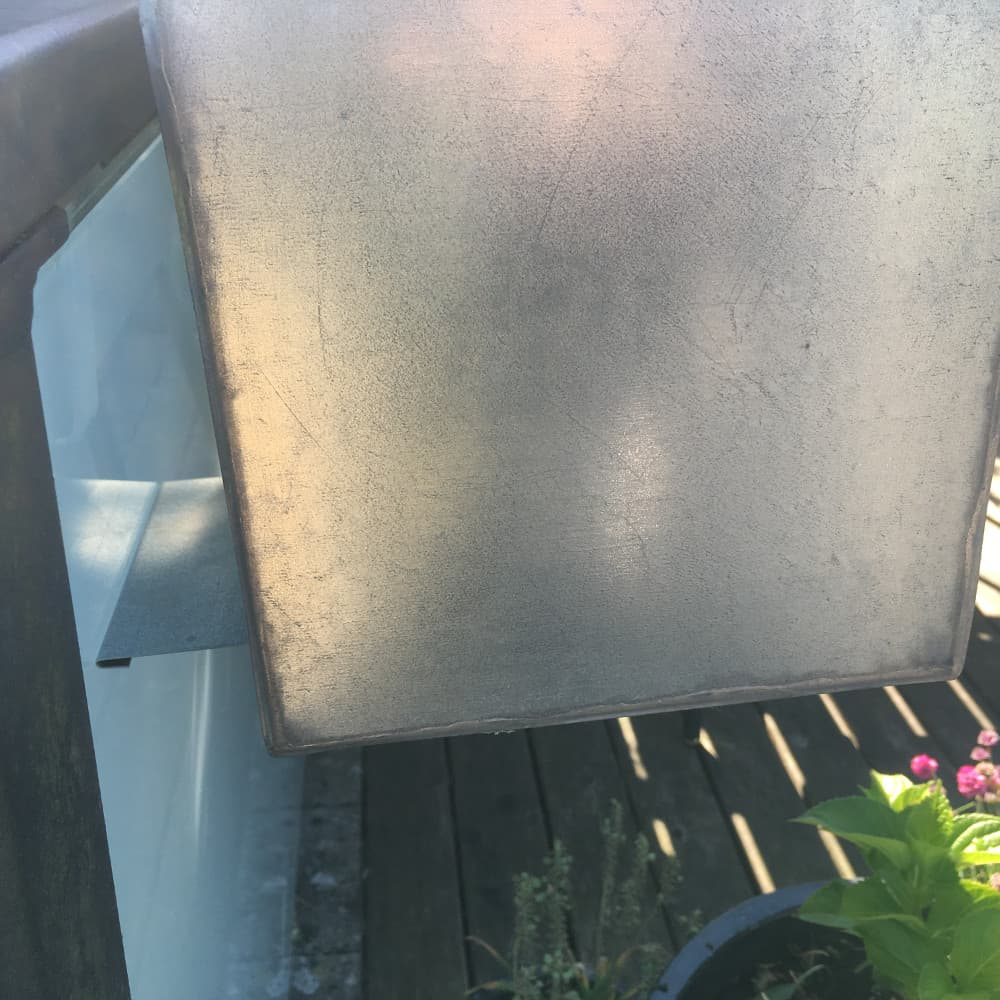 Altankasse - zink 15,5 x 15,5 x Længde