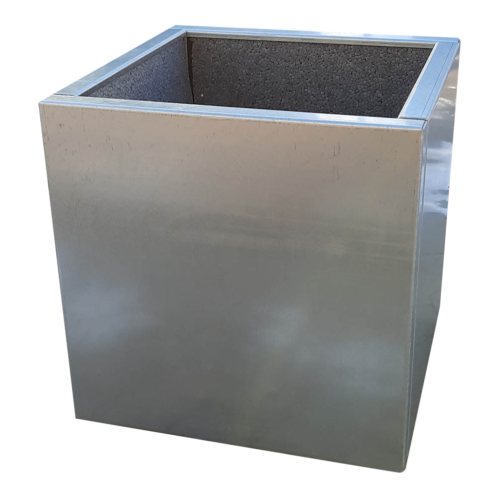 Plantekasse i galvaniseret stål - 40 x 40 x 40 cm