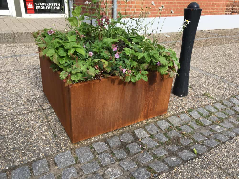 Plantekasse cortenstål | 80 x 80 x 40 cm