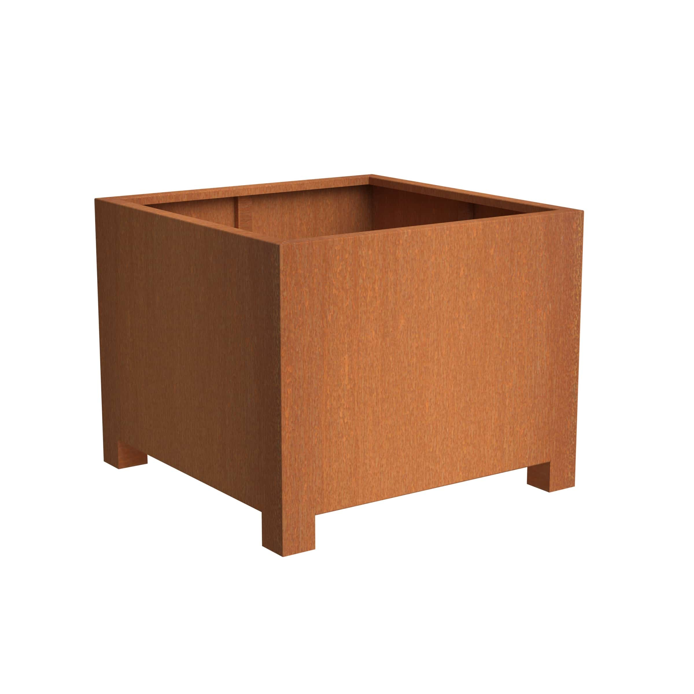 Plantekasse i cortenstål med 9 cm fødder - flere varianter