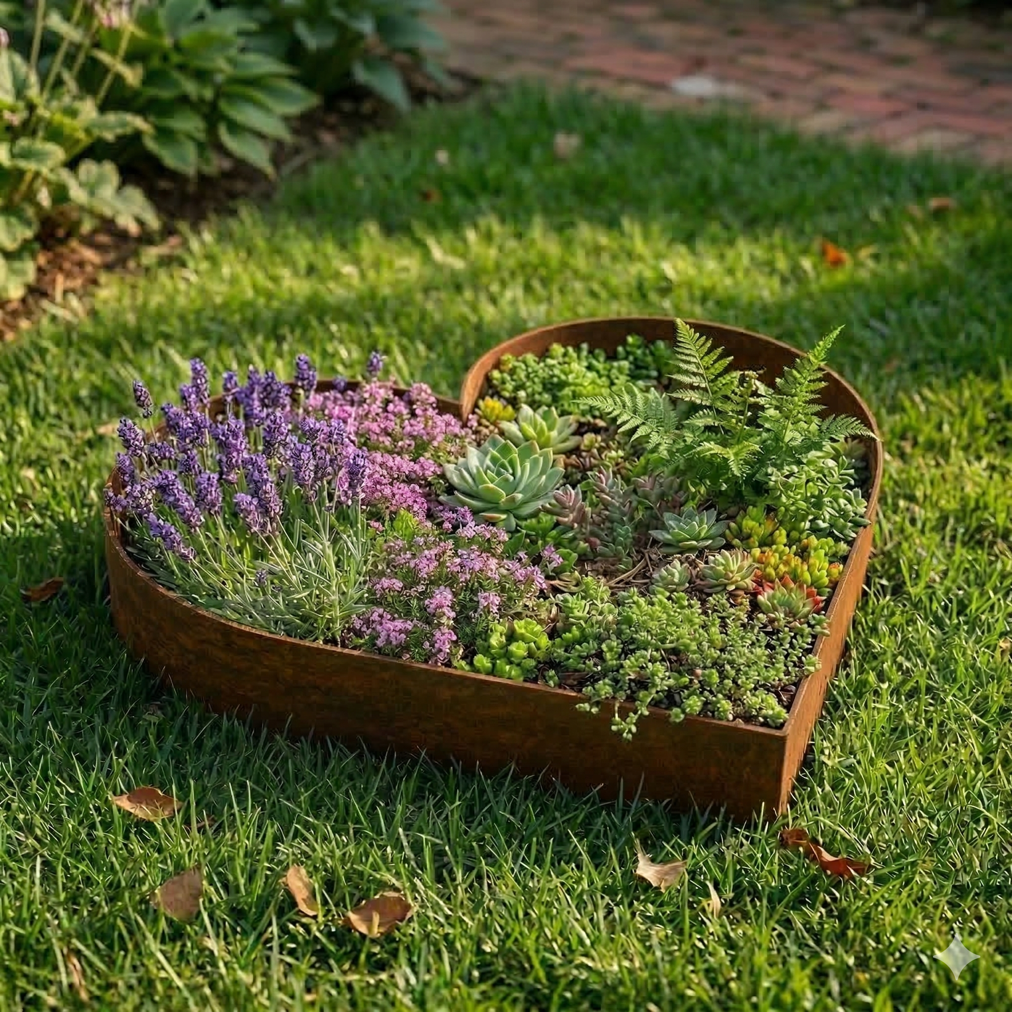 Mega hjerte i cortenstål | 85x85cm