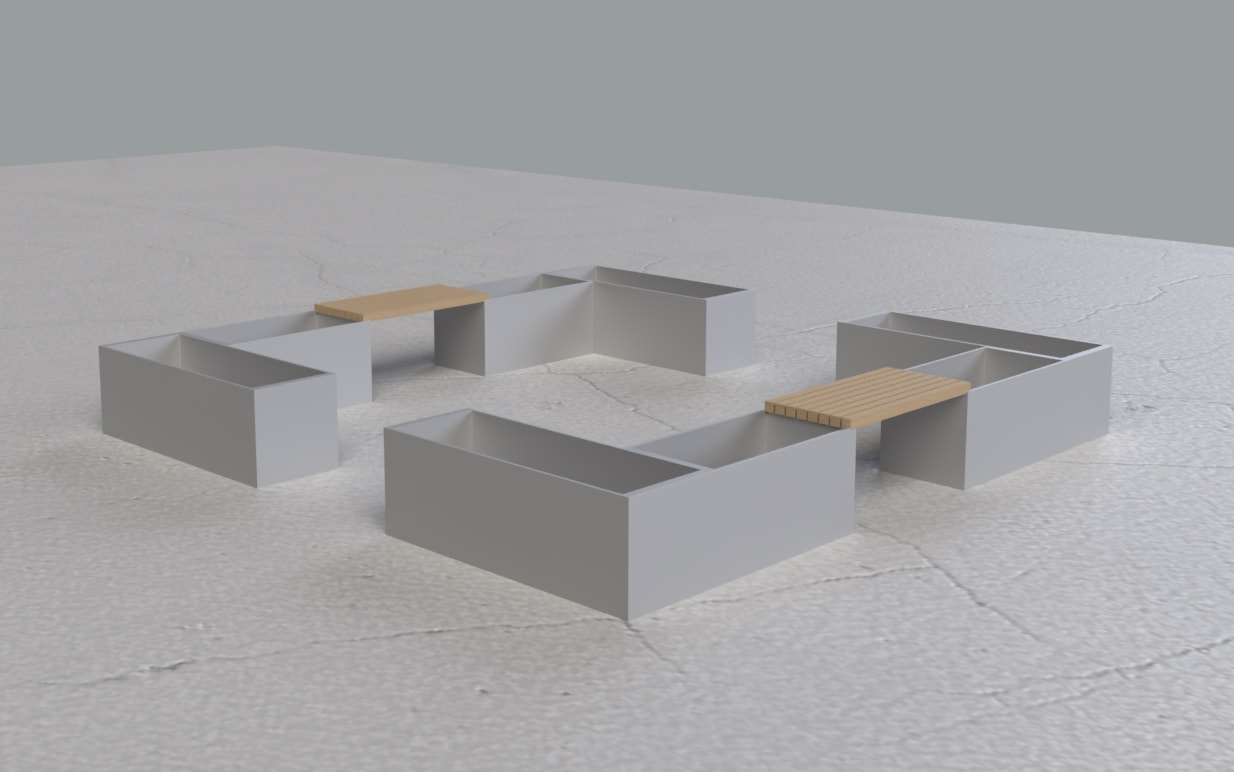 Urtehaven - Galvaniseret - "den lille gårdhave"