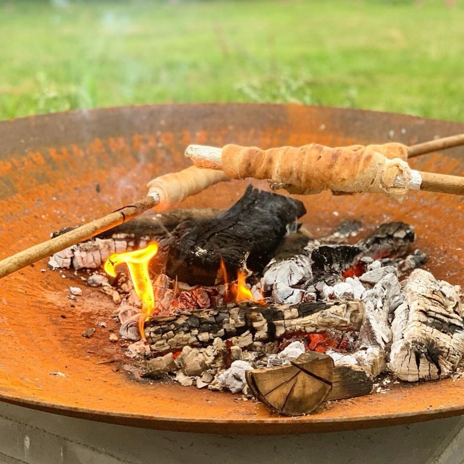 Bålfad i cortenstål med påsvejst fod | Ø60 cm