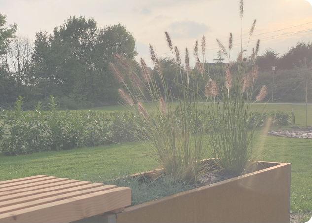 Corten Zinkbakken 120 x 40 x 40 cm med bnk. 8