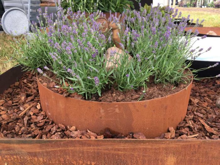 Rundt højbed Ø70, 20 cm høj | 2 mm cortenstål | Åben